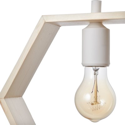 Светильник "Соты" 1*40Вт Е27 белый 25х6х28-128 см - фото 2034986