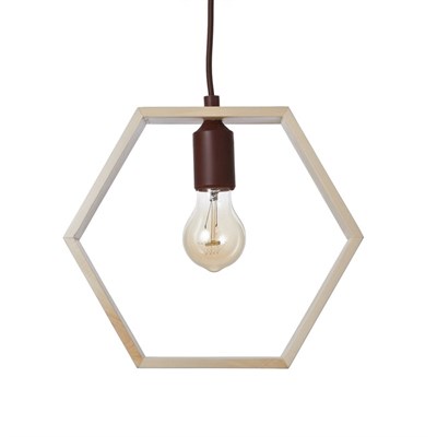 Светильник "Соты" 1*40Вт  Е27 коричневый-белый 25х6х28-128 см - фото 2034989