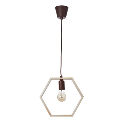 Светильник "Соты" 1*40Вт  Е27 коричневый-белый 25х6х28-128 см - фото 2034992