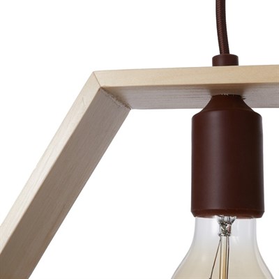 Светильник "Соты" 1*40Вт  Е27 коричневый-белый 25х6х28-128 см - фото 2034993