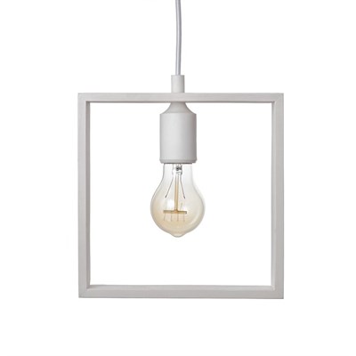 Светильник "Квадрат" 1*40Вт Е27 белый 22х6х22-122 см - фото 2035010