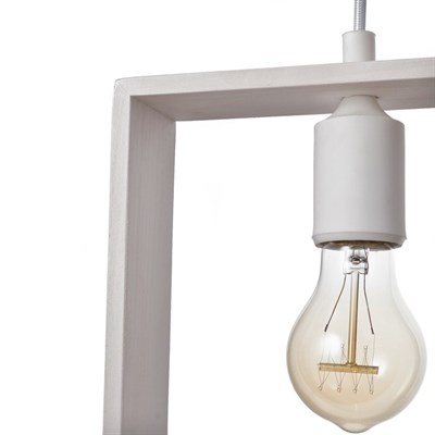 Светильник "Квадрат" 1*40Вт Е27 белый 22х6х22-122 см - фото 2035014