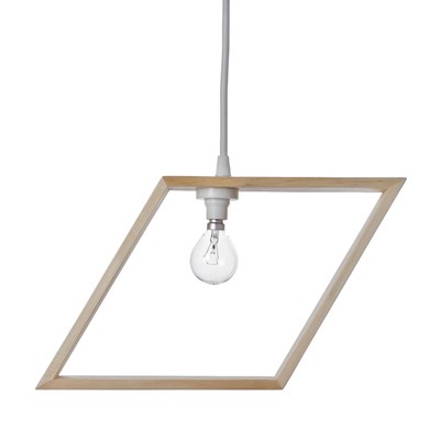 Светильник "Ромб" 1*40Вт Е27 белый 22х6х28-138 см - фото 2035038