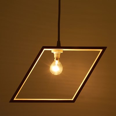 Светильник "Ромб" 1*40Вт Е27 белый 22х6х28-138 см - фото 2035039