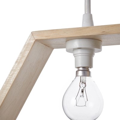 Светильник "Ромб" 1*40Вт Е27 белый 22х6х28-138 см - фото 2035042