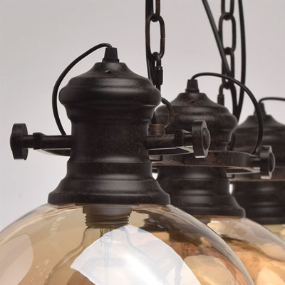 Светильник "Нойвид", 3x40Вт E27, цвет чёрный, золото - фото 2035073