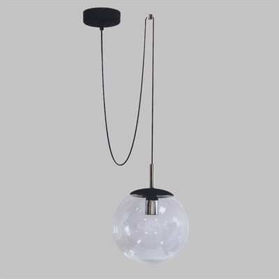 Люстра подвесная "Аура" 1xE27 150Вт прозрачный 30х30х250см. - фото 2035257