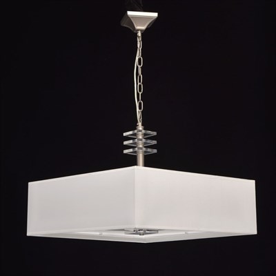 Люстра подвесная "Прато" 6x40W Е14 никель 55x55x105см - фото 2035303