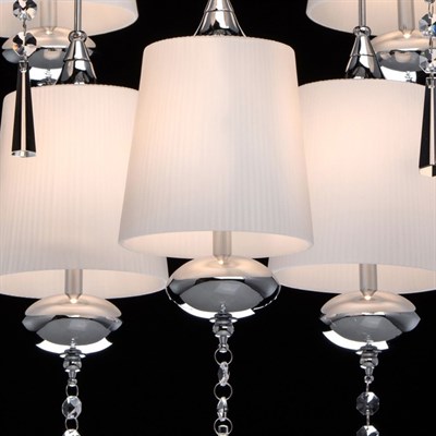 Люстра подвес "Фьюжен" 9x20W G4 хром 50x50x71см - фото 2035323