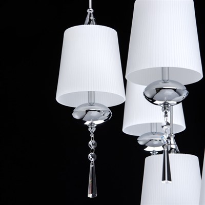 Люстра подвес "Фьюжен" 9x20W G4 хром 50x50x71см - фото 2035324