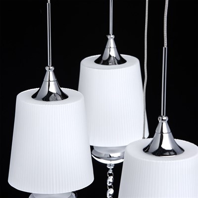 Люстра подвес "Фьюжен" 9x20W G4 хром 50x50x71см - фото 2035327