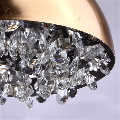 Люстра подвес "Виола" 1x15W Е27 золото 35x35x159см - фото 2035332