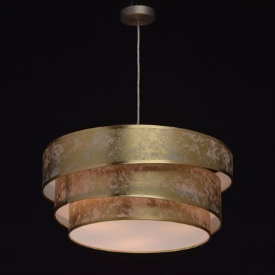 Люстра подвес "Нора" 3x40W E27 никель 52x52x194см - фото 2035350