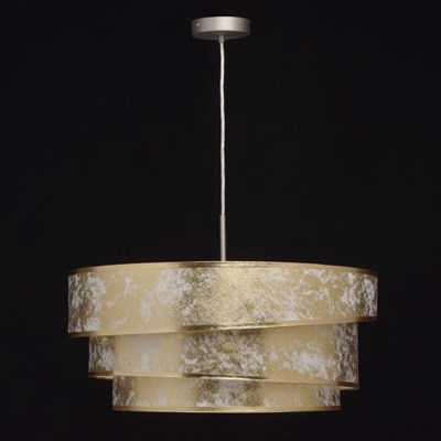 Люстра подвес "Нора" 3x40W E27 никель 52x52x194см - фото 2035351