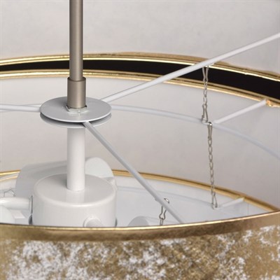 Люстра подвес "Нора" 3x40W E27 никель 52x52x194см - фото 2035355