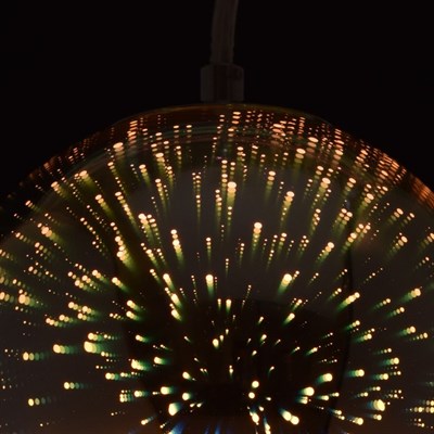 Люстра подвес "Фрайталь" 1x40W E27 хром 14x14x422см - фото 2035364