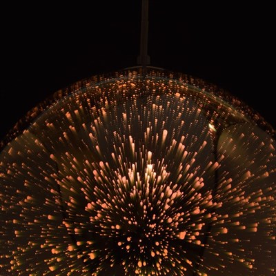 Люстра подвес "Фрайталь" 1x40W E27 хром 25x25x436см - фото 2035375