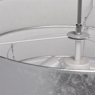 Люстра подвес "Нора" 3x40W E27 хром 52x52x110см - фото 2035437