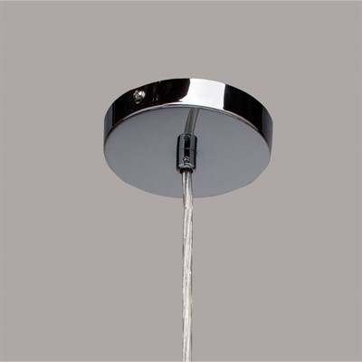 Люстра подвес "Нора" 3x40W E27 хром 52x52x110см - фото 2035438