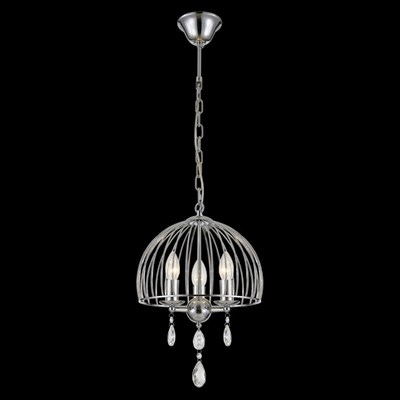 Люстра "Эвора" 3x60Вт E14 хром 32x32x21см - фото 2035444