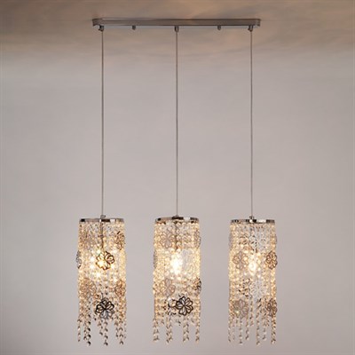 Светильник Flower 3x60Вт Е14 хром 56x56x100см - фото 2035453