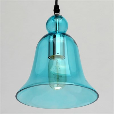 Светильник "Кьянти" 40Вт E27 2700K голубой, черный 21x21x150см - фото 2035466