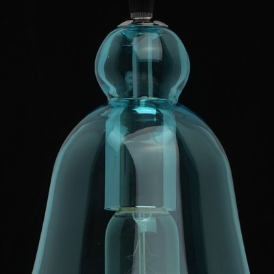 Светильник "Кьянти" 40Вт E27 2700K голубой, черный 21x21x150см - фото 2035470