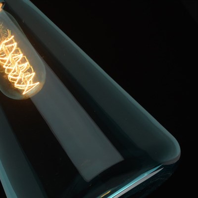 Светильник "Кьянти" 40Вт E27 2700K голубой, черный 16x16x150см - фото 2035480