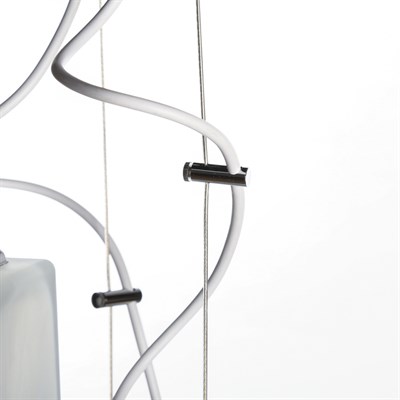 Люстра 1005402879 "Конверт-экрю" 3х60 Е27 бел./черн 33,5*33,5*21,5 см - фото 2035502