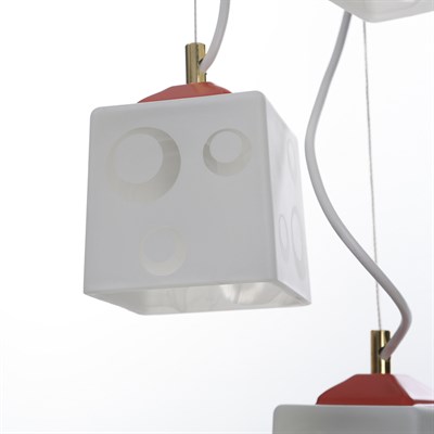 Люстра 1005403248 "Конверт-тондо" 3х60 Е27 беж./роз.  33,5*33,5*21,5 см - фото 2035512