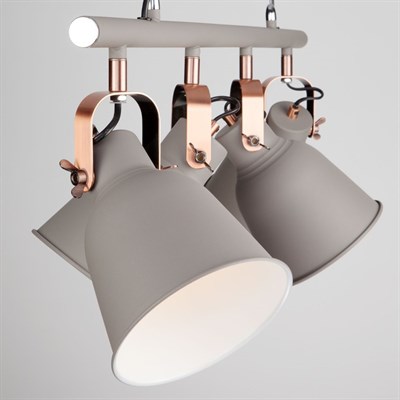 Светильник Projector 4x40Вт E27 серый, медь - фото 2035711