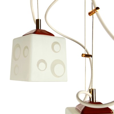 Люстра 1071005403249 3хE27 60W бежевый/коричневый 33х33х14см - фото 2035883