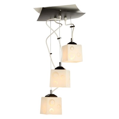 Люстра 1071005403250 3хE27 60W белый/черный 33х33х14см - фото 2035886