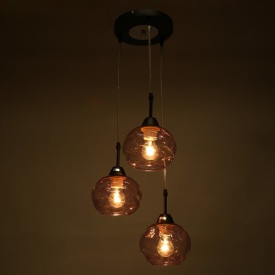 Люстра подвес 6347 3хE27 черный - фото 2036049