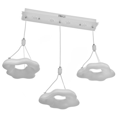 Люстра "Облака" LED 72Вт 3 режима 220В 68х22х23 см - фото 2036233