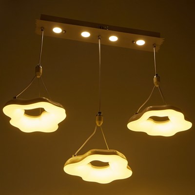 Люстра "Облака" LED 72Вт 3 режима 220В 68х22х23 см - фото 2036234