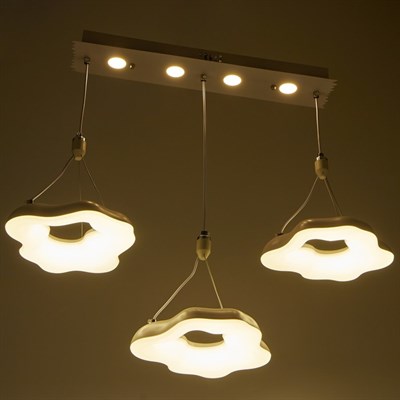 Люстра "Облака" LED 72Вт 3 режима 220В 68х22х23 см - фото 2036235