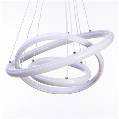 Люстра "Круги" LED 100Вт 3 режима 220В 46х46х3,5-80 см - фото 2036245