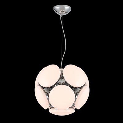 Люстра "Kристалино" 6x12Вт Е27 никель 52x52x50см - фото 2036361