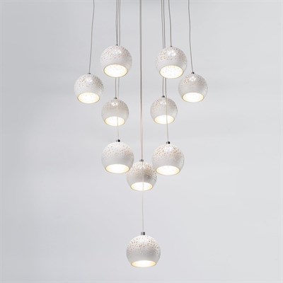 Люстра Деко, 10x4Вт LED, 2600Lm, 3000K, белый - фото 2036371