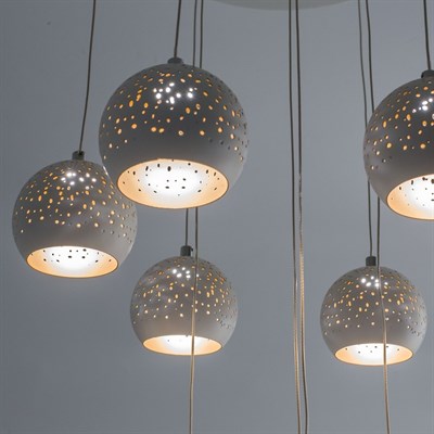 Люстра Деко, 10x4Вт LED, 2600Lm, 3000K, белый - фото 2036372