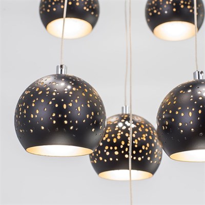 Люстра Деко, 10x4Вт LED, 2600Lm, 3000K, чёрный - фото 2036378