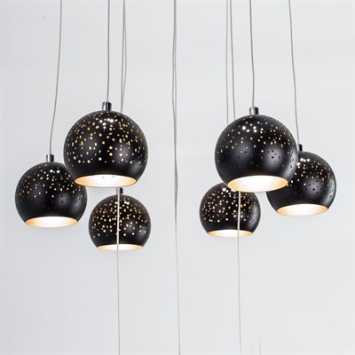 Люстра Деко, 10x4Вт LED, 2600Lm, 3000K, чёрный - фото 2036380