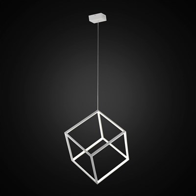 Люстра Куб, 40Вт LED, 2600Lm, 4000K, белый - фото 2036408