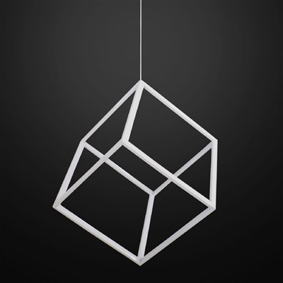 Люстра Куб, 40Вт LED, 2600Lm, 4000K, белый - фото 2036409