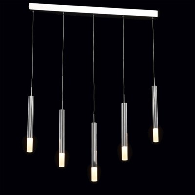 Люстра подвес "Ракурс" 5x5W LED стальной 75x6x255см - фото 2036442