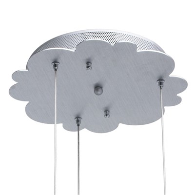 Люстра подвесная "Платлинг" 7x9W LED серебро 59x59x163см - фото 2036473