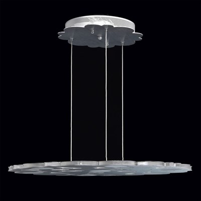 Люстра подвесная "Платлинг" 7x9W LED серебро 59x59x163см - фото 2036475