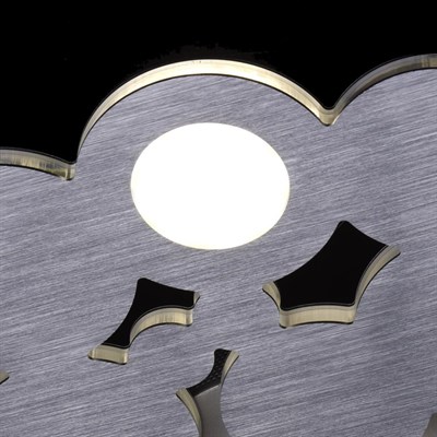 Люстра подвесная "Платлинг" 7x9W LED серебро 59x59x163см - фото 2036477