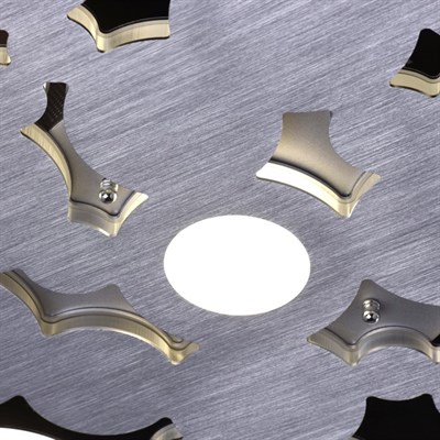 Люстра подвесная "Платлинг" 7x9W LED серебро 59x59x163см - фото 2036478